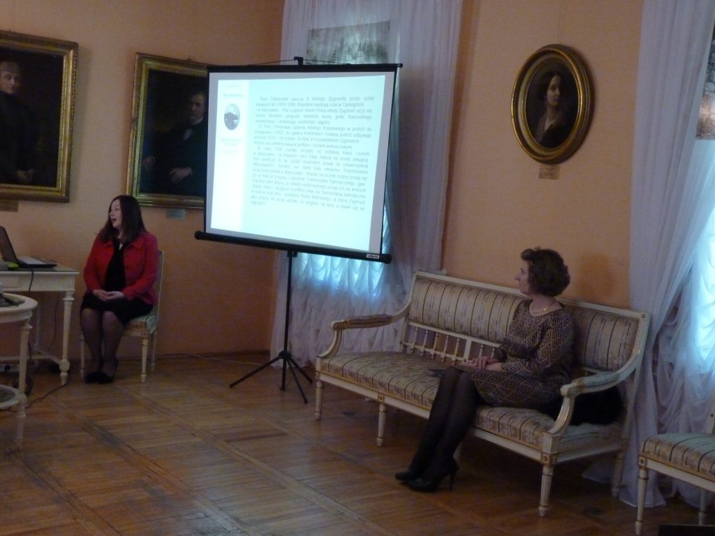 Justyna Siemion wykład podczas IX Złotopotockiej Nocy Muzealnej