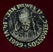 medal Jan Paweł II -14.06.1999 - Sosnowiec ze zbiorów Muzeum Regionalnego im. Zygmunta Krasińskiwgo w Złotym Potoku