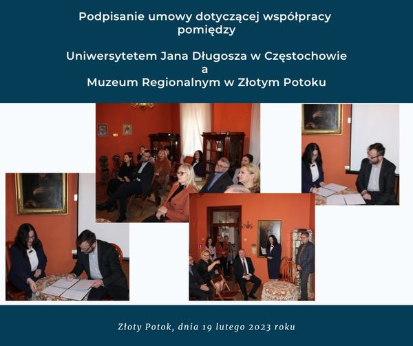 Umowa o współpracy Muzeum i Uniwersytetu Jana Długosza